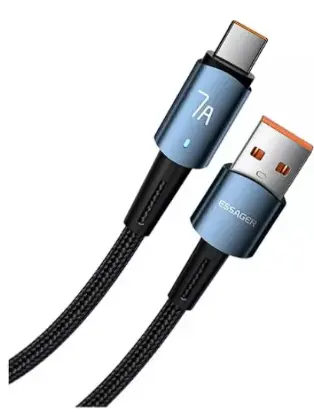 Su diseño trenzado de nylon ofrece una resistencia superior al desgaste diario, evitando enredos y roturas. Ideal para carga rápida y transferencia de datos.