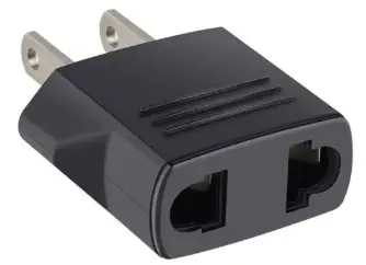 Permite conectar fácilmente aparatos con enchufe europeo en tomacorrientes tipo americano. Ideal para viajes o el uso de equipos importados.