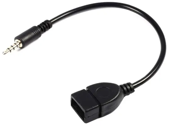 Conecta dispositivos USB a equipos con entrada auxiliar 3.5mm (solo modelos compatibles). Ideal para algunos sistemas de audio o autos con soporte USB-AUX.  