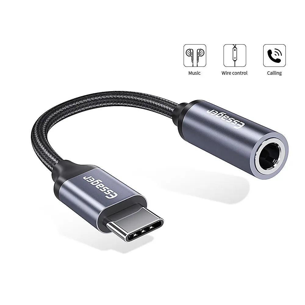 Conecta tus audífonos favoritos con el adaptador USB-C a Jack 3.5 mm., Este convertidor ofrece sonido nítido, compatibilidad universal y alta durabilidad. 