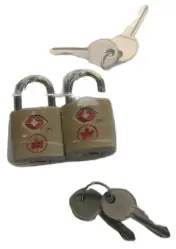 Juego de 2 Candados para mayor seguridad,  Cumplen con la Norma TSA, ideal para equipaje. Seguridad aprobada y resistente para tus maletas internacionales.