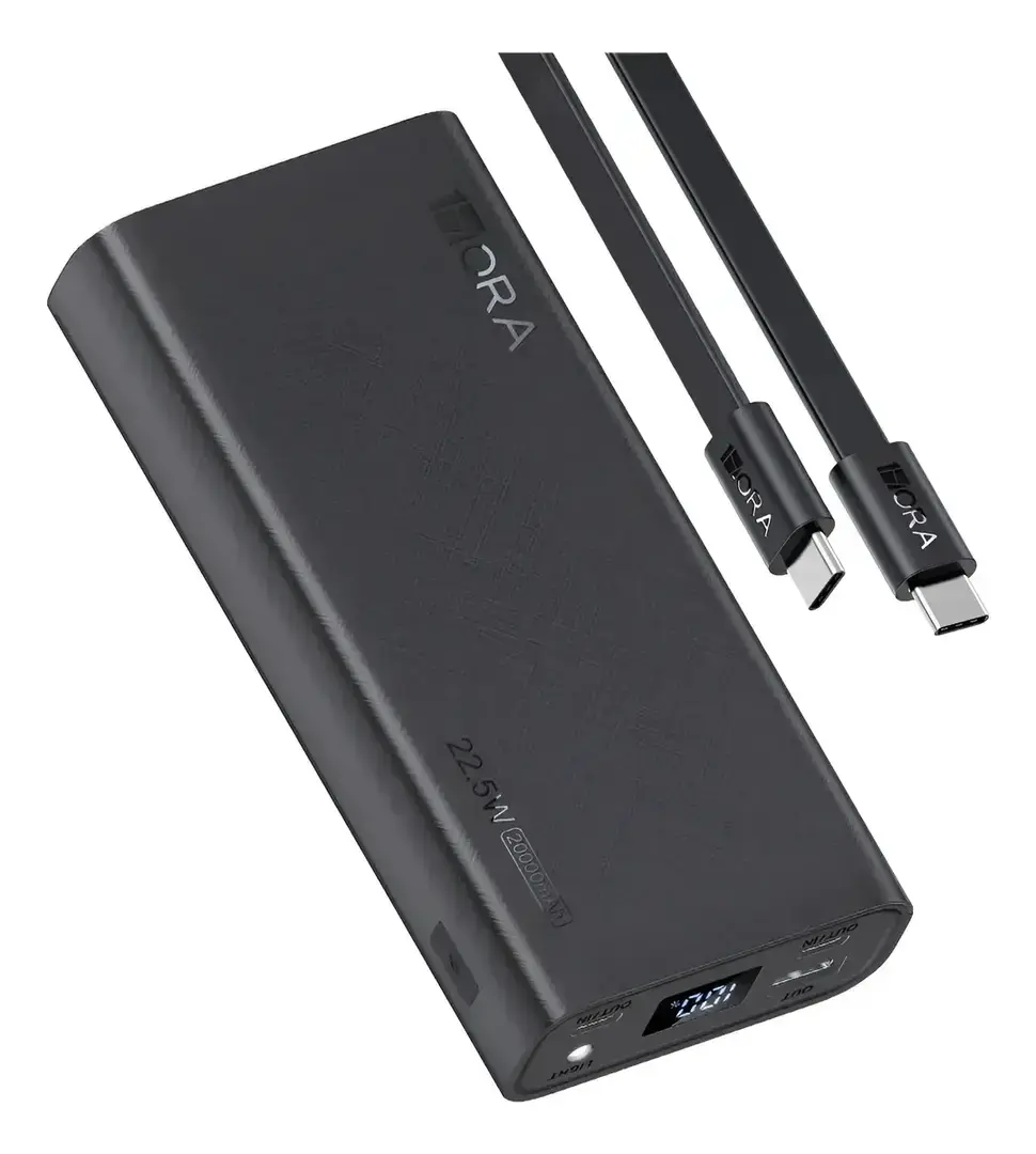 Batería portátil Hora de 20000mAh con carga rápida 22.5W, pantalla LED y puertos USB-C para celulares en Yautepec