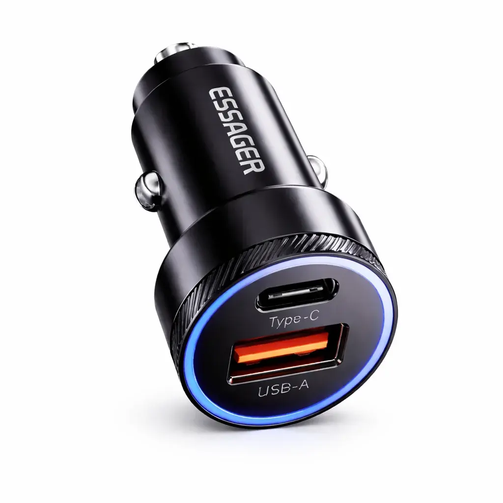 Cargador Essager 54W USB-C y USB-A para carro en Cuernavaca
