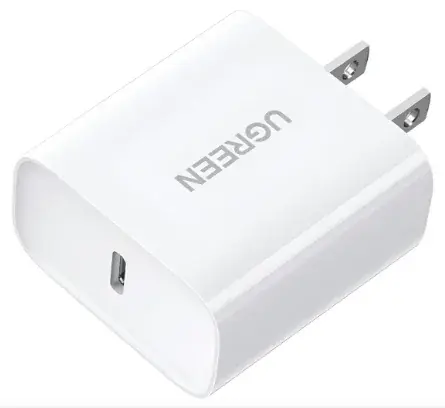 Cargador Ugreen 20W USB-C PD con carga rápida, diseño compacto y tecnología Thermal Guard para celulares en Jiutepec