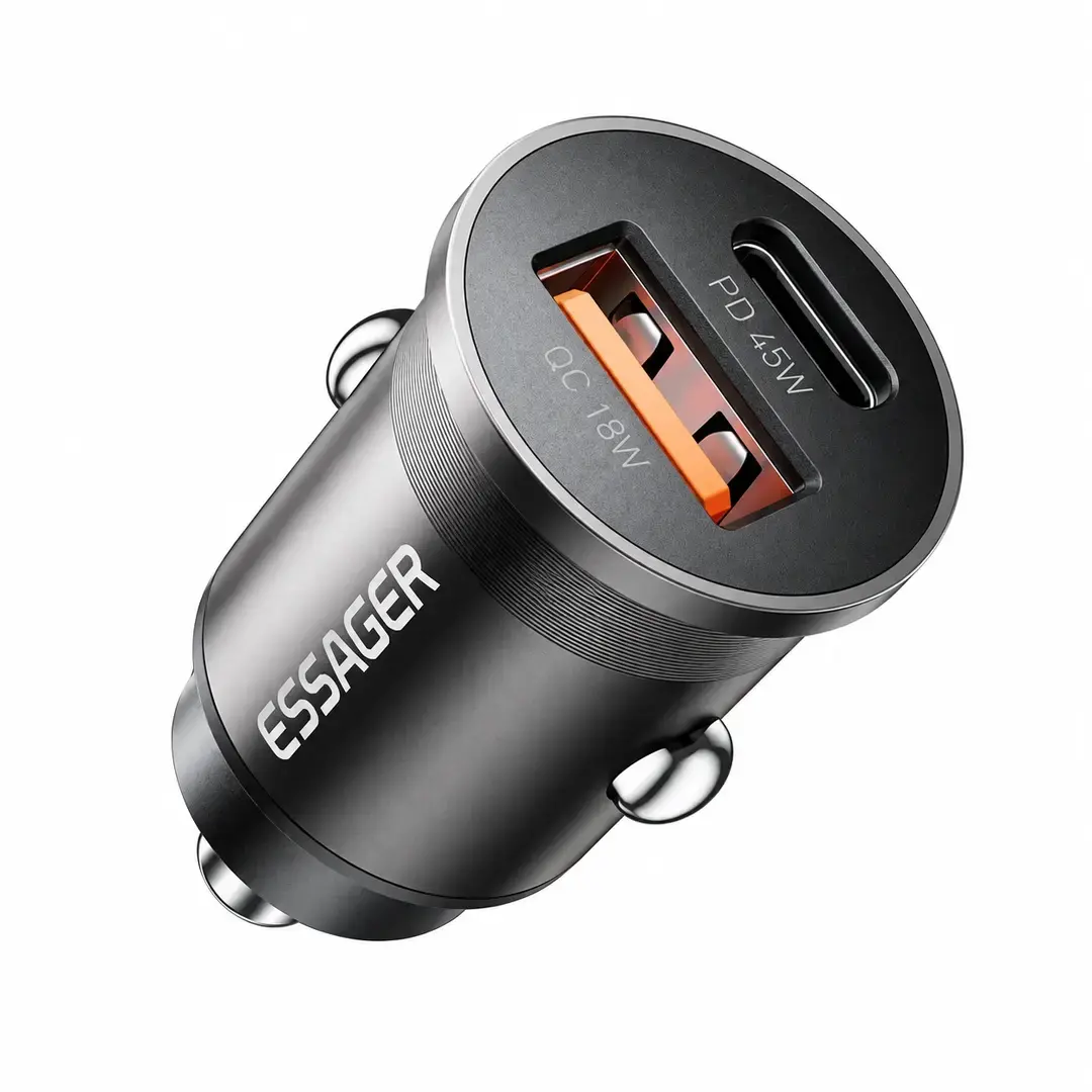 Cargador para auto ESSAGER 45W USB-C y USB-A