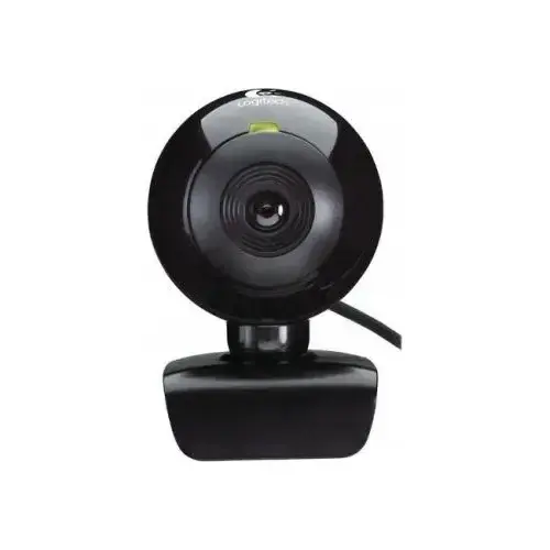 Webcam Logitech QuickCam E 1000 negra con lente frontal y base para monitor, disponible en Jiutepec, Yautepec y Cuernavaca.